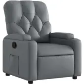 vidaXL Relaxsessel Grau Kunstleder