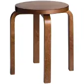 Artek - E60 Hocker, Nussbaum gebeizt