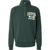 Superdry für Herren. M2014088A Sweatshirt Vintage Athletic Half Zip grün (XL), Lässig, Baumwolle, Langarm