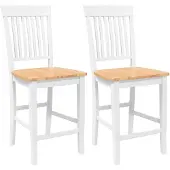 vidaXL Barhocker 2 Stk. Weiß Massivholz Gummibaum