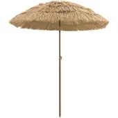 vidaXL Garten-Sonnenschirm Natur 160 x 160 x 196 cm