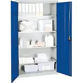 Stumpf Werkzeugschrank B1000xT500xH1800 mm RAL 7035/5010 4 Wannenböden