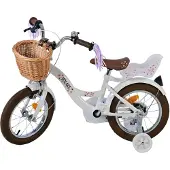 Volare Blossom Kinderfahrrad - Mädchen - 14 Zoll - Weiss