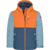 TROLLKIDS Hemsedal Kinder Skijacke XT mit Kapuze cinnamon/mystic blue/steel blue 116