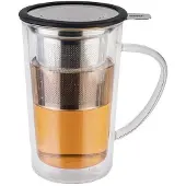 GEFU Tee-Set Mira 235 ml, Schwarz/Silber/Transparent, Material