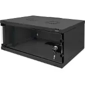 Digitus Wandgehäuse, SOHO, unmontiert - 540x400 mm (BxT), Wandmontiertes Regal, 4U, 60 kg, Sperrschloss, 10 kg, Schwarz