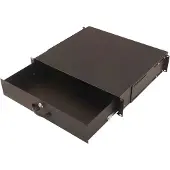 Digitus Abschließbare Schublade für 482,6 mm (19") Netzwerk- und Serverschränke, 2HE, Schwarz