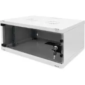 Digitus Wandgehäuse, SOHO, unmontiert - 540x400 mm (BxT), Wandmontiertes Regal, 4U, 60 kg, Sperrschloss, 10 kg, Grau
