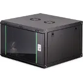 Digitus Wandgehäuse Dynamic Basic Serie - 600x600 mm (BxT), Wandmontiertes Regal, 7U, 60 kg, Sperrschloss, 24 kg, Schwarz