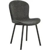 Ebuy24 (2er Set) Esra Esszimmerstuhl dunkelgrau.