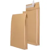 Mailmedia Faltenversandtasche B4, ohne Fenster, braun