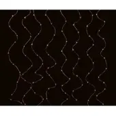 Hellum LED Vorhang Deko Lichterkette 12 Stränge warmweiß 300 LED Outdoor Garten Party