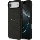 GUESS - Grained Gold Ring MagSafe (GUHMP17MPGHSMMK) - iPhone 17 Air - Black