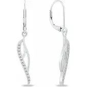 Brilio Silver - Charming silver earrings with zircons EA270W