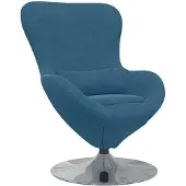 vidaXL Eiersessel Blau Samt