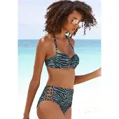 Venice beach Bügel-Bandeau-Bikini-Top "Riella" in Animal-Optik