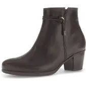 Gabor Stiefelette , Damen, Gr. 42, Textil, dunkelbraun, Kalbsleder, unifarben, Schuhe Stiefelette, Trichterabsatz, Ankleboots mit Hovercraft Luftkammer-Laufsohle