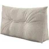 ELONEO Rückenkissen – Keilkissen fürs Bett & Sofa, abnehmbarer Bezug, praktisches Seitenfach Handy 1 St Kissen