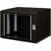 Digitus Wandgehäuse Unique Serie - 600x450 mm (BxT), Wandmontiertes Regal, 7U, 100 kg, Sperrschloss, Schwarz