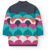 Boboli Knitwear Hearts Langarmkleid