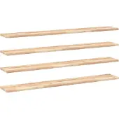 vidaXL Schweberegale 4 Stk 140x20x2 cm Massivholz Akazie Unbehandelt 3279358