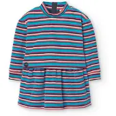 Boboli Velour Striped Langarmkleid