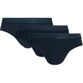 Emporio Armani für Herren. EM000258_AF10780 3er-Set Navy Glänzende Logo-Slips (L), Heimtextilien, Baumwolle, Marine