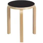 Artek - 60 Hocker, Linoleum schwarz