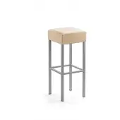 Mayer Barstuhl Sitzmöbel 1123 34 x 34 x 82 cm Stahl perlsilber/beige