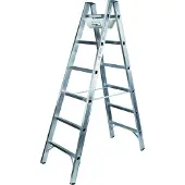 Iller-Leiter - Sprossenstehleiter Alu, 2 x 6 Sprossen, 406358