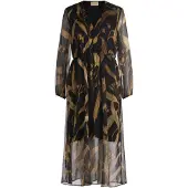 Cartoon Midikleid Damen schwarz gemustert, 42 817805-0001-00420