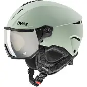 Uvex Instinct Visor, Skihelm mit Visier, hellgrün