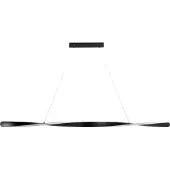 Beliani LED Hängelampe Schwarz Metall 1-flammig Wellenform Gewellt Industrie Design Modern für Küche Esstisch Wohnküche Hohe Decken Innenräume