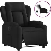 vidaXL Relaxsessel Elektrisch Schwarz Stoff