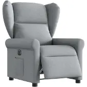 vidaXL Relaxsessel Elektrisch Hellgrau Stoff