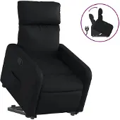 vidaXL Relaxsessel mit Aufstehhilfe Schwarz Kunstleder