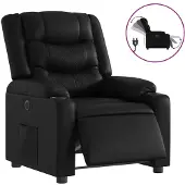 vidaXL Relaxsessel Elektrisch Schwarz Kunstleder