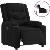vidaXL Relaxsessel Elektrisch Schwarz Stoff