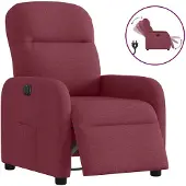 vidaXL Relaxsessel Elektrisch Weinrot Stoff