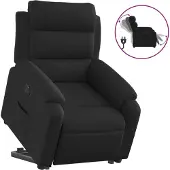 vidaXL Relaxsessel mit Aufstehhilfe Elektrisch Schwarz Stoff