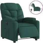 vidaXL Relaxsessel Elektrisch Dunkelgrün Stoff