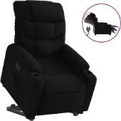 vidaXL Relaxsessel mit Aufstehhilfe Elektrisch Schwarz Stoff