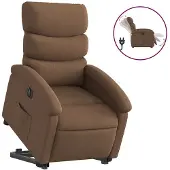 vidaXL Relaxsessel mit Aufstehhilfe Elektrisch Braun Stoff