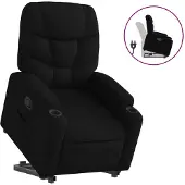 vidaXL Relaxsessel mit Aufstehhilfe Schwarz Stoff