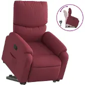 vidaXL Relaxsessel mit Aufstehhilfe Weinrot Stoff