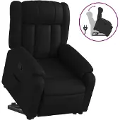 vidaXL Relaxsessel mit Aufstehhilfe Schwarz Kunstleder