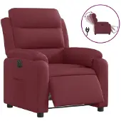 vidaXL Relaxsessel Elektrisch Weinrot Stoff