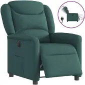 vidaXL Relaxsessel Elektrisch Dunkelgrün Stoff