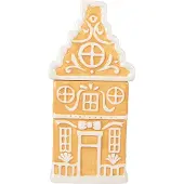 Clayre & Eef Vorratsglasdeckel Lebkuchenhaus 13x11x24 cm Braun Keramik