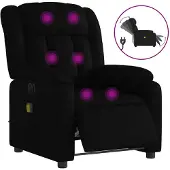 vidaXL Massagesessel Elektrisch Schwarz Kunstleder